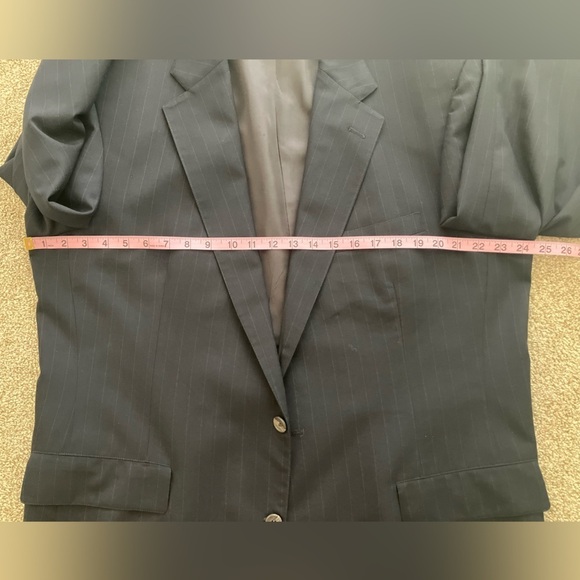 Brooks Brothers Dark Blue Pinstriped Suit Sports Jacket 46L - Picture 5 of 7